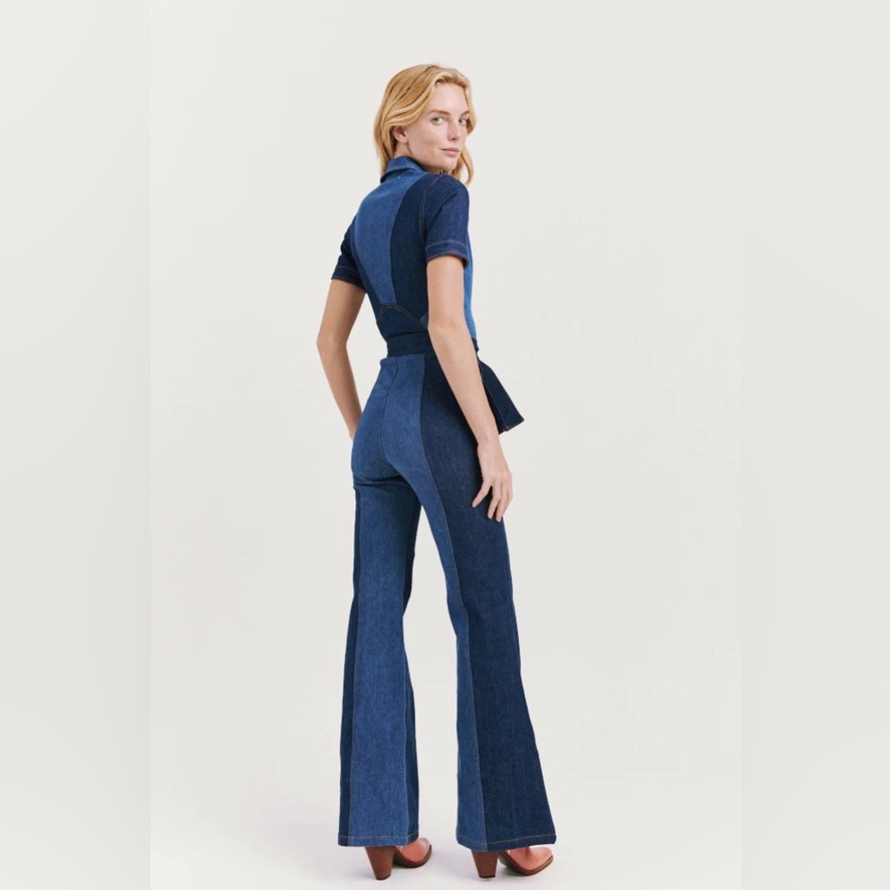 Stoned Immaculate Blue Jean Baby Denim Jumpsuit Sz xs - Picture 6 of 7